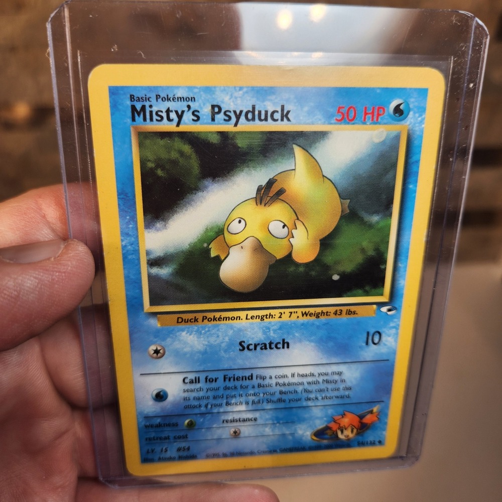 Pokemon Gym Heroes Misty's Psyduck 54/132 Common WOTC Vintage 2000 Card